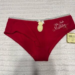 La SENZA Red Panties with Silver Trim